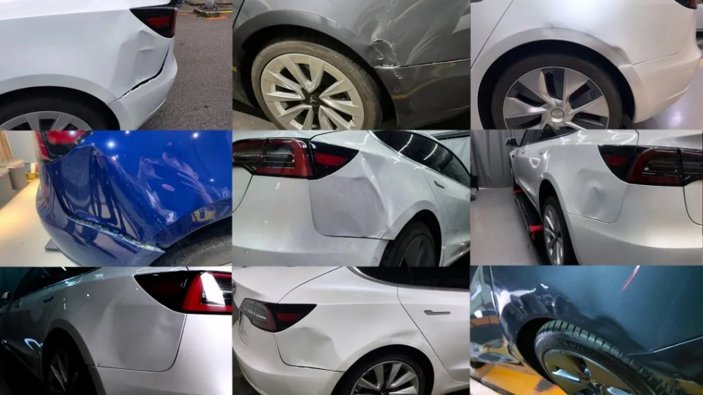 TESLA MODEL 3所有凹痕修復案例